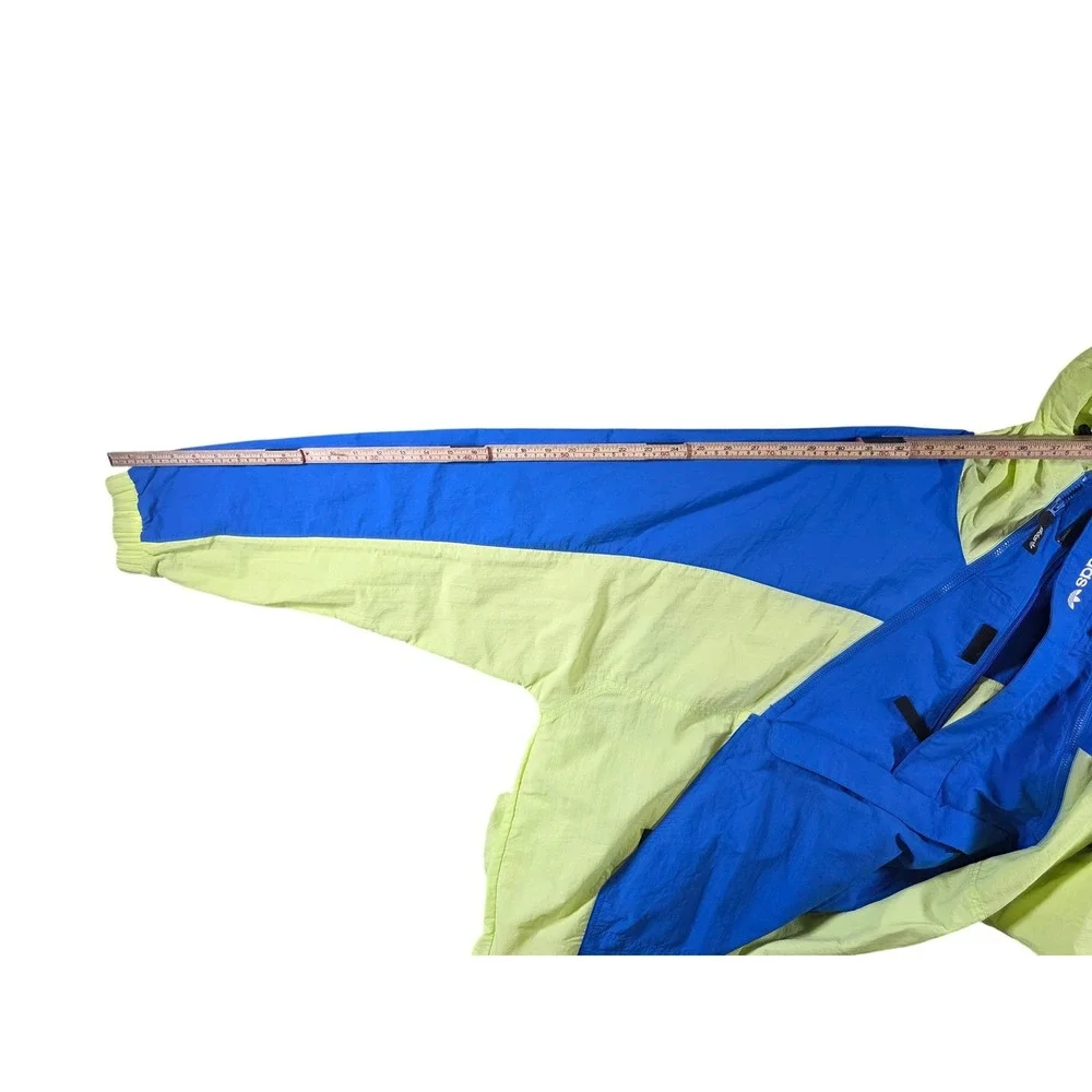 Adidas Originals Adventure Mishmash Blocked Shell Anorak Pullover Jacket Blue XL
